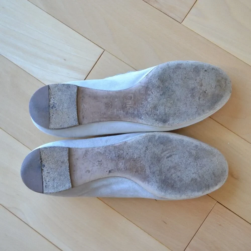 Chloe Lauren Flats in Elephant Grey Suede Size 7
